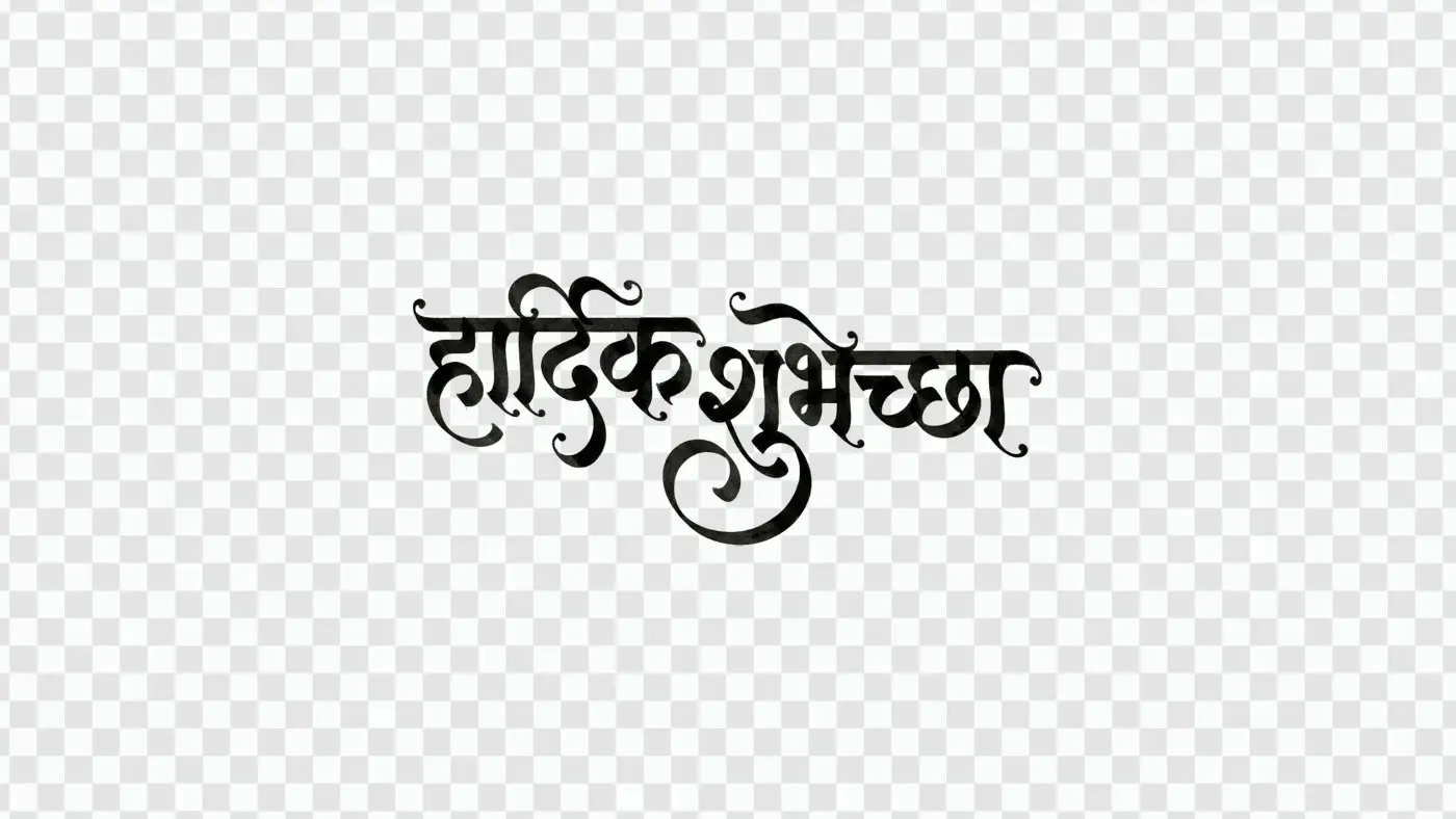 Hardik Shubhechha Hindi Calligraphy Best Wishes PNG Clipart