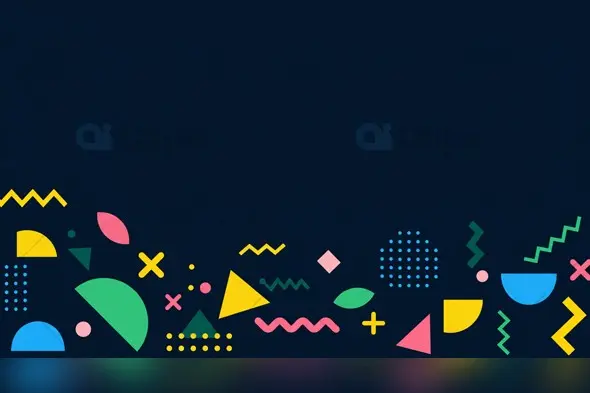Colorful Memphis Style Background