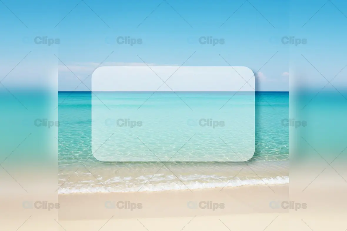 Tropical Beach Instagram Post Template with Transparent Overlay