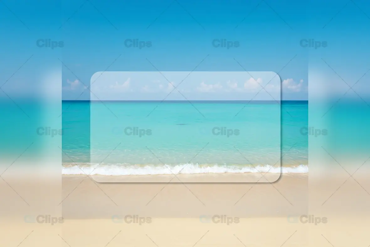 Tropical Beach Instagram Post Template with Rounded Corners
