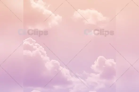 Dreamy Pink and Purple Gradient Sky with Fluffy Clouds