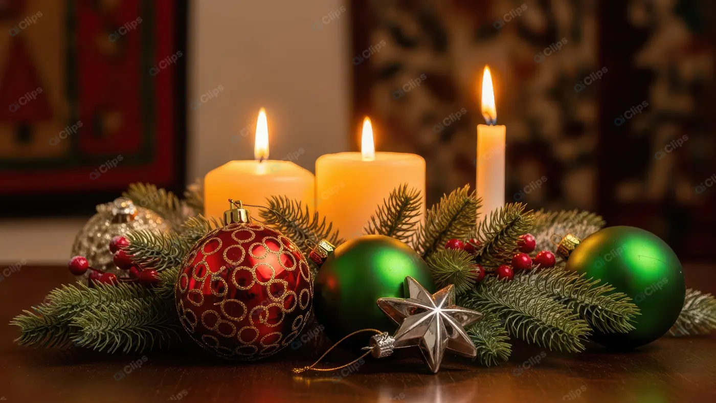 Elegant Christmas Candlelight Centerpiece