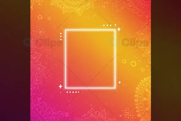 Mandala Glow Frame A Festive Digital Template
