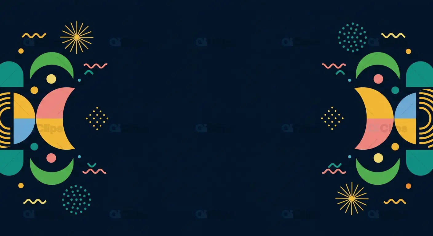 Symmetrical Memphis Style Background