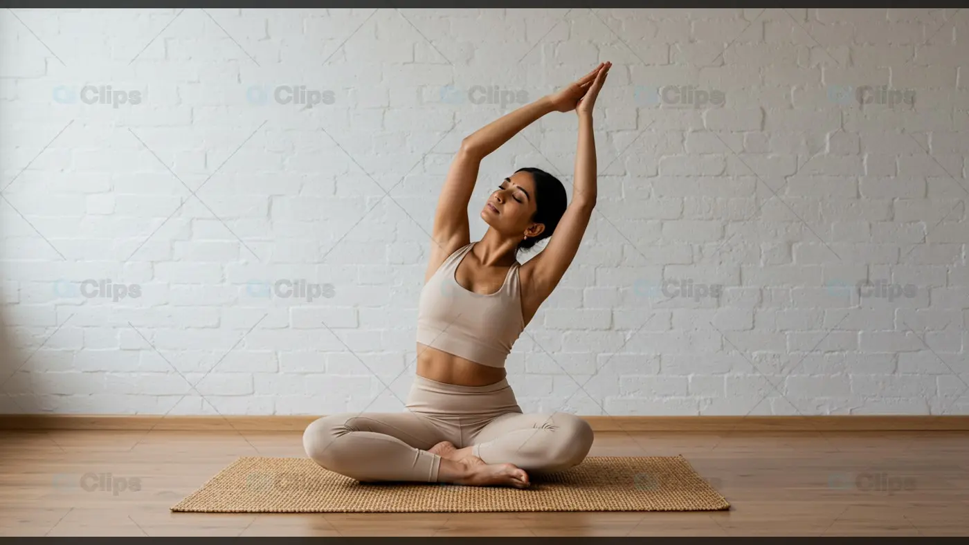 Seated Yoga Stretch for Mindfulness and Flexibility
