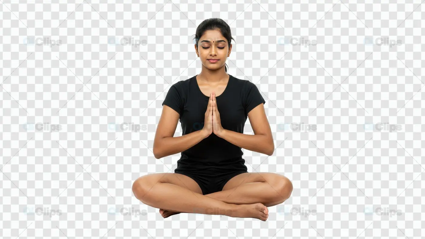 Serene Yoga Pose PNG for Mindfulness & Wellness