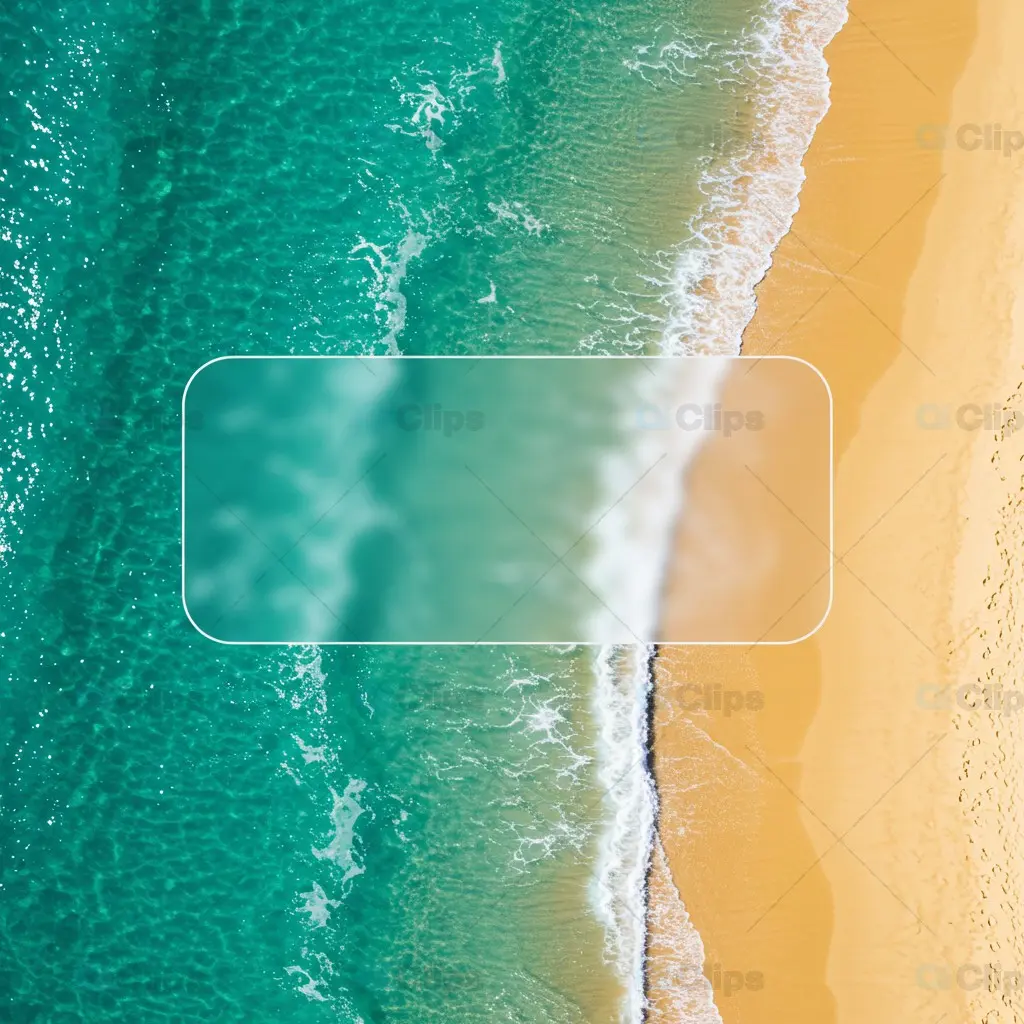 Aerial Beach View with Text Placeholder Template