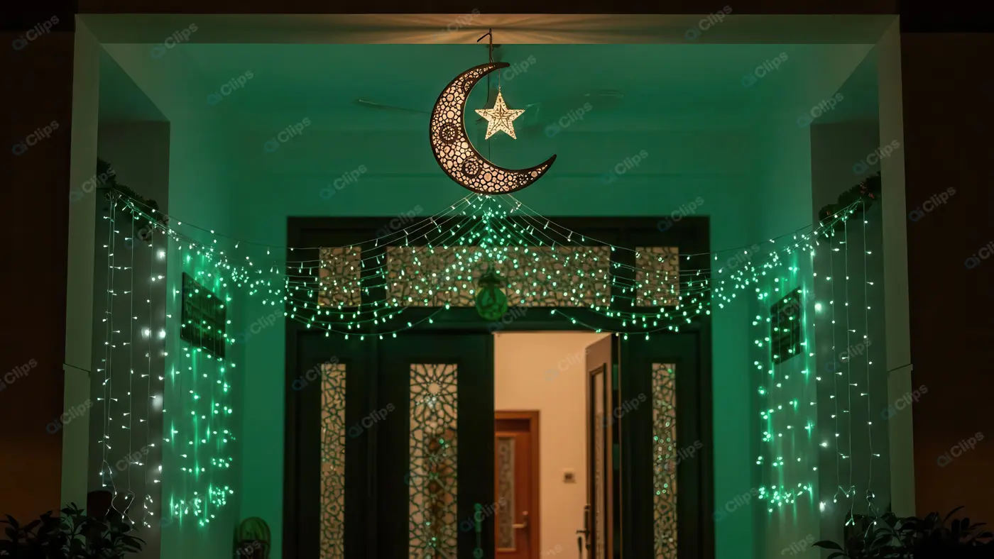 Illuminated Festive Entrance Decor