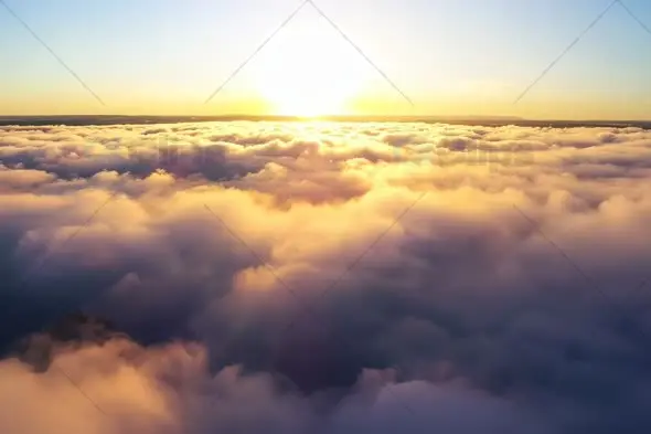 Majestic Sunset Above Golden Cloud Ocean