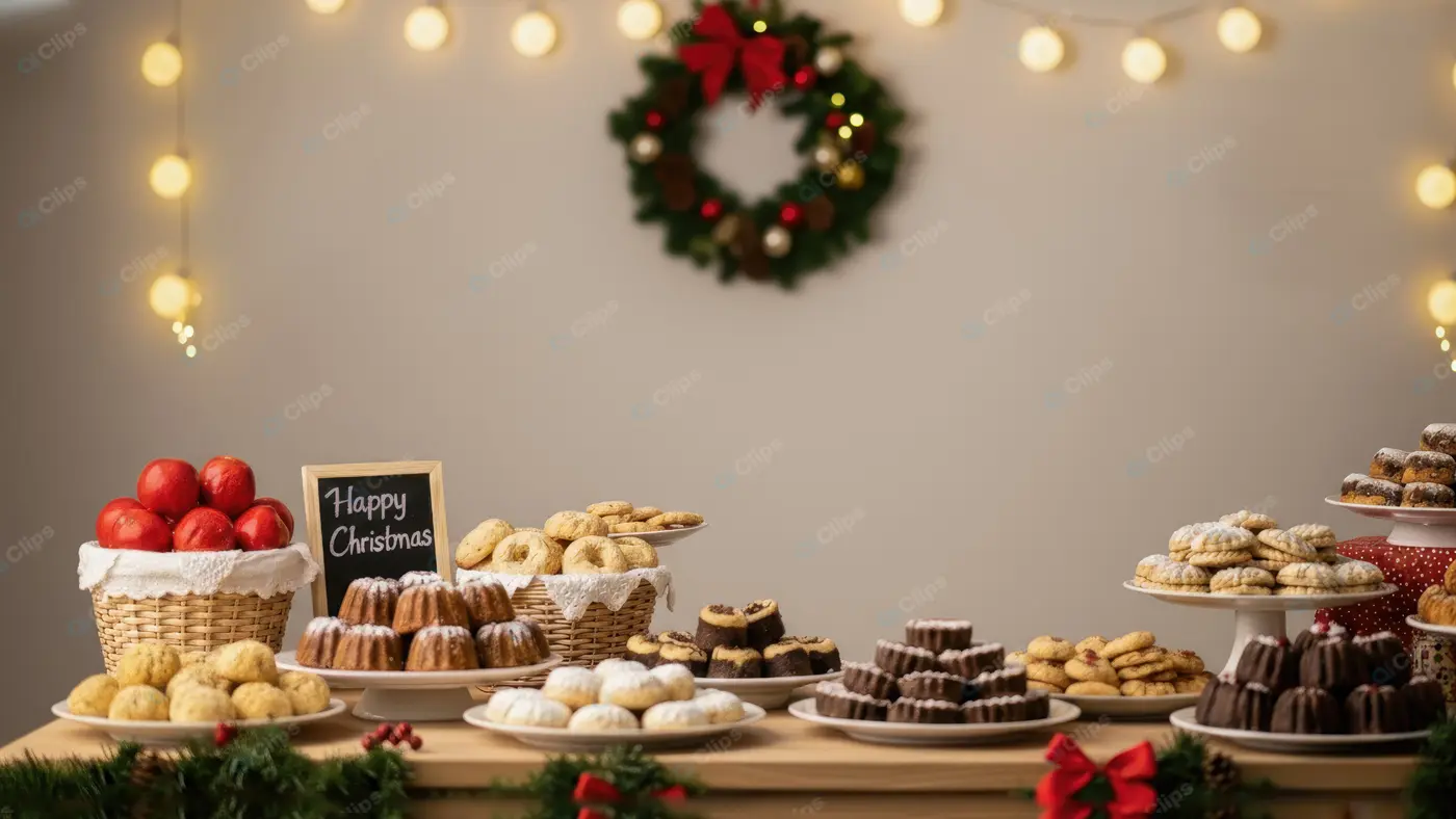 Festive Holiday Dessert Buffet