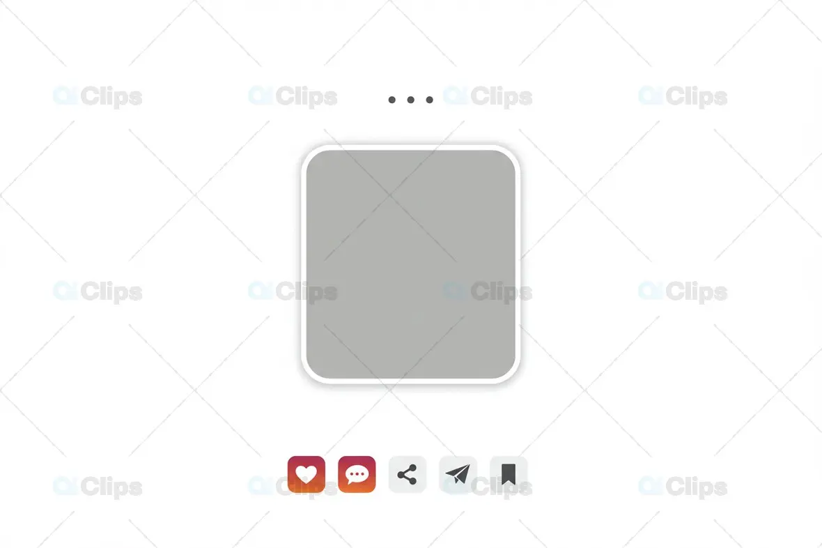Modern Instagram Post Template with Social Media Icons