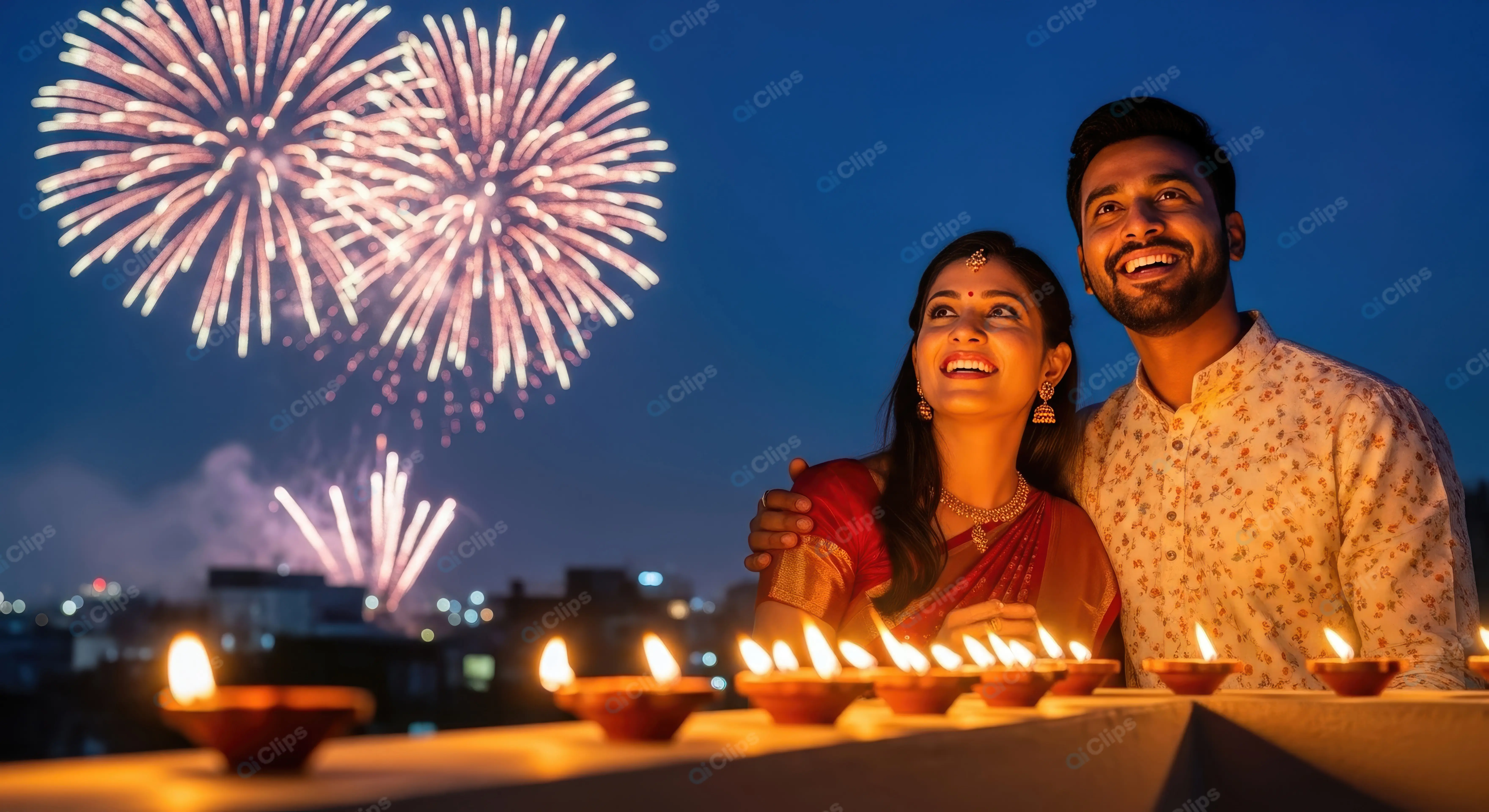 Radiant Couple's Festive Night