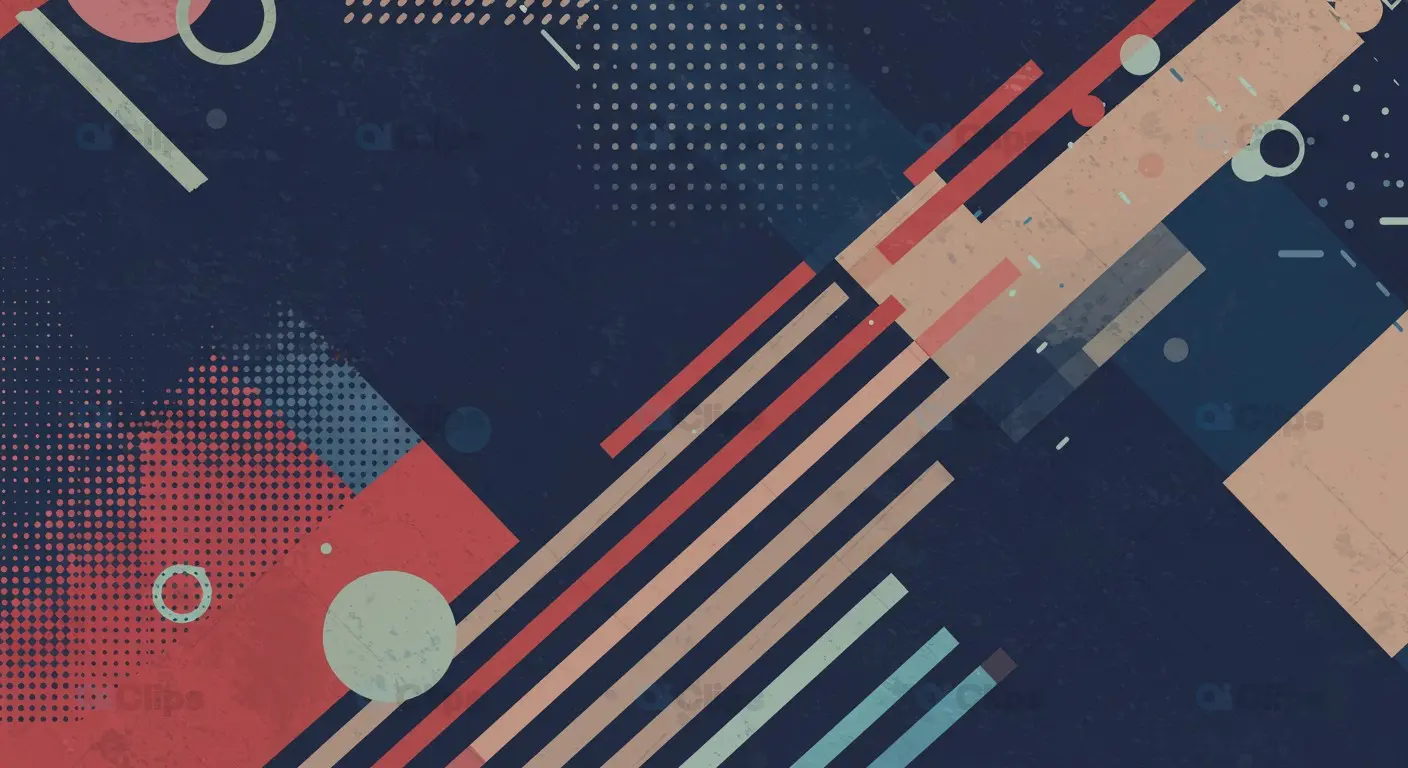 Abstract Geometric Background with Bold Lines and Shapes