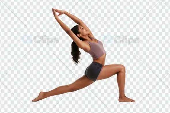Dynamic Yoga Pose PNG for Fitness and Wellness Promotions