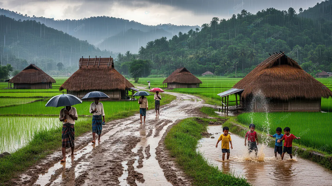 Monsoon Village Life