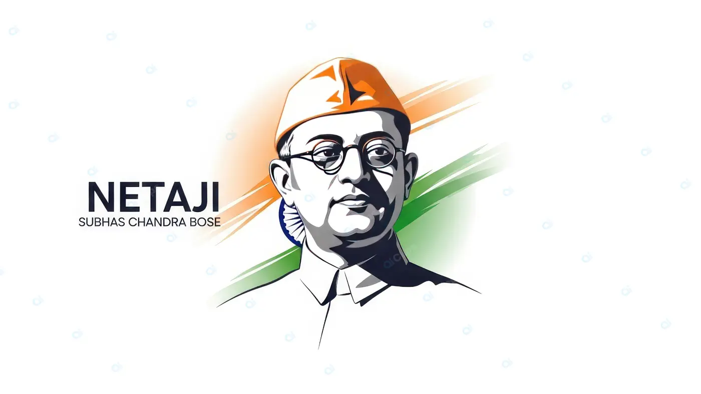 Modern Vector Tribute to Netaji Bose