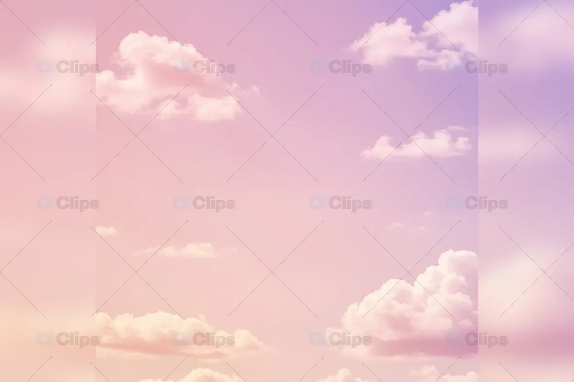 Dreamy Pink and Purple Gradient Sky with Soft Clouds