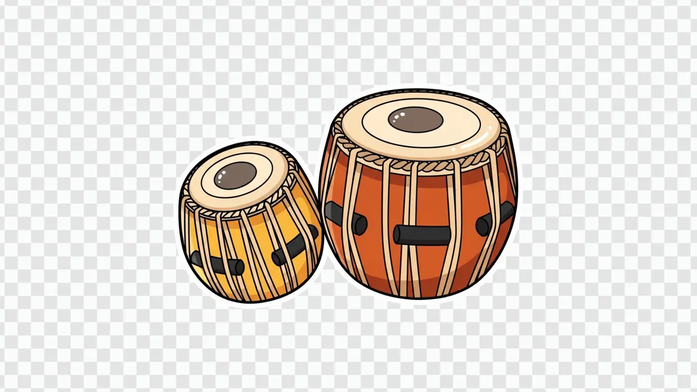 Traditional Indian Tabla Drums Musical Instrument PNG Clipart