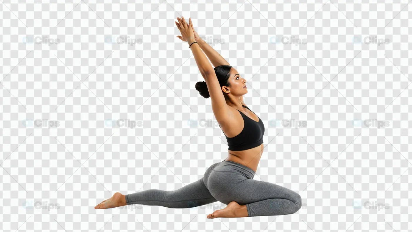 Yoga Pose PNG with Transparent Background for Creatives