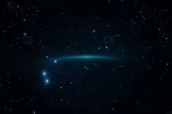 Deep Space Nebula with Glowing Cyan Stars Background