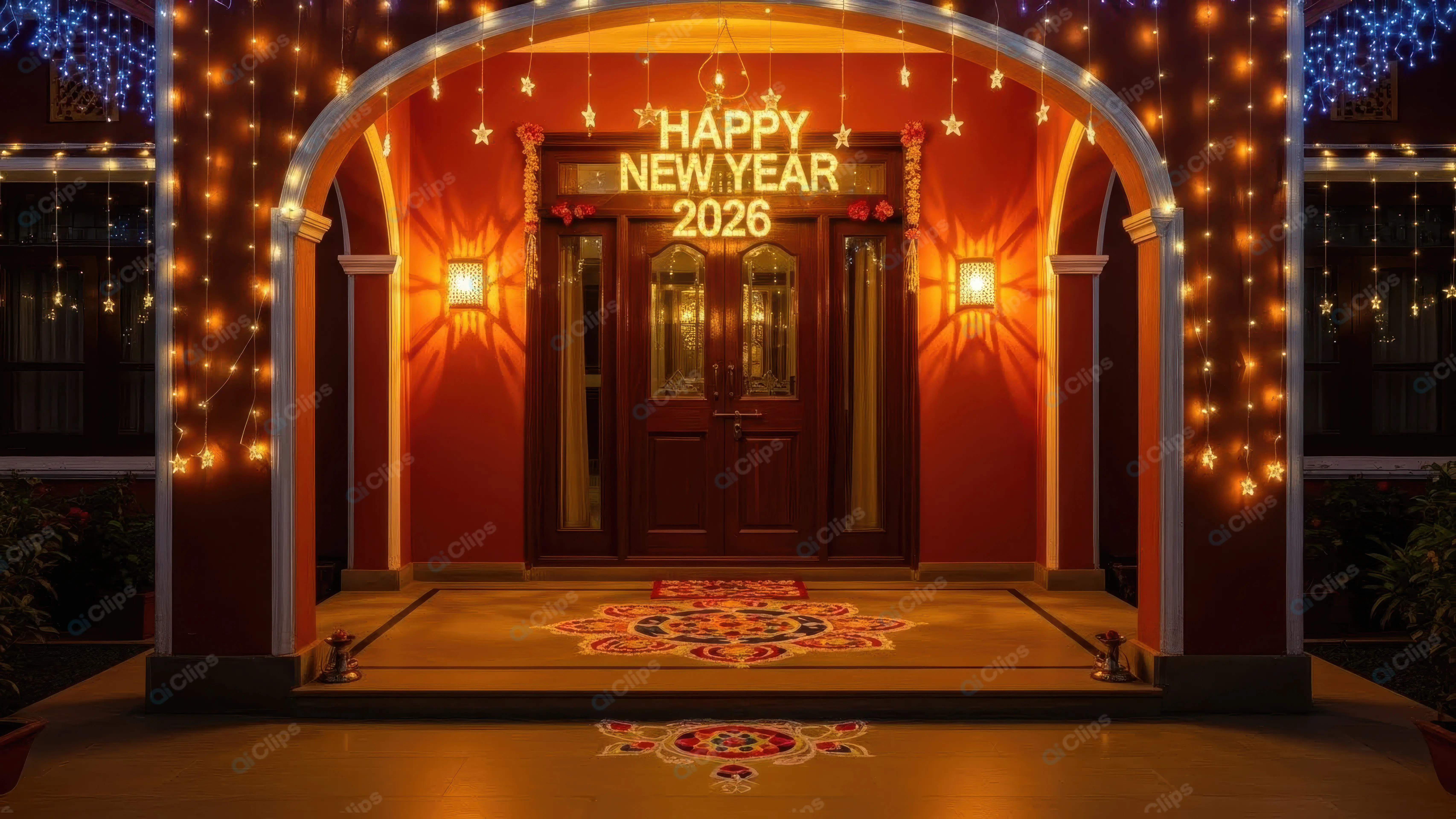 Luminous New Year Home Welcome