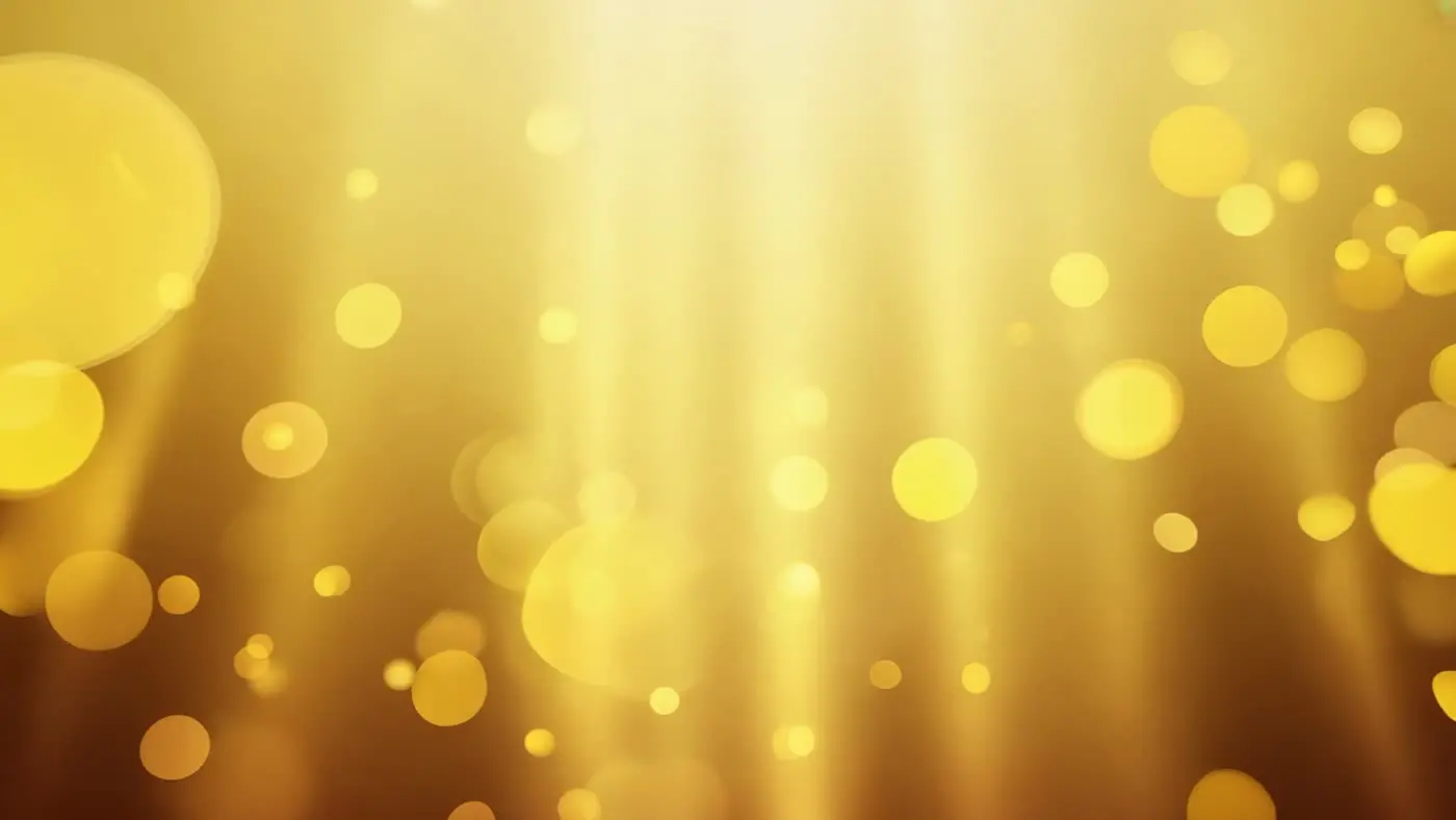 Elegant Golden Bokeh Background with Floating Light Particles | AIClips