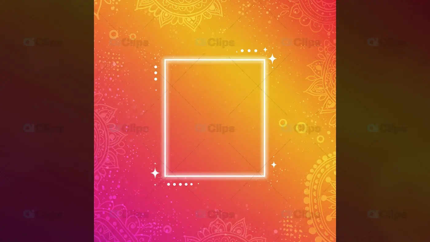 Mandala Glow Frame A Festive Digital Template
