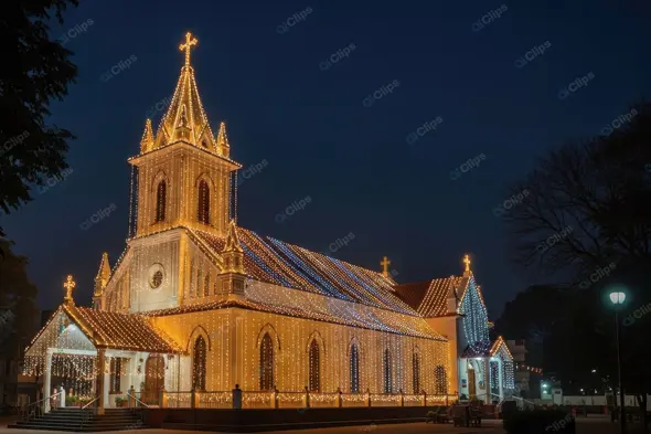 Radiant Architectural Landmark After Dark