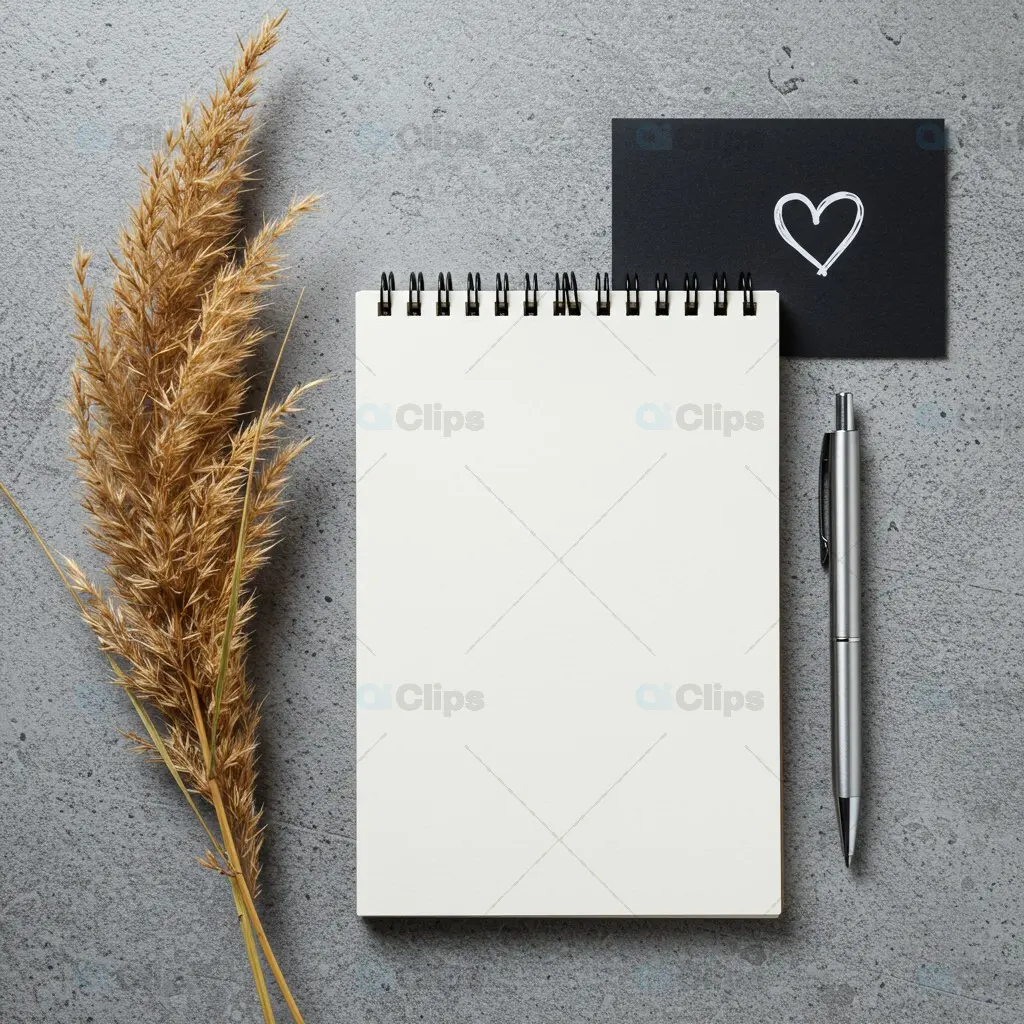 Stylish Instagram Mockup with Notepad and Pen