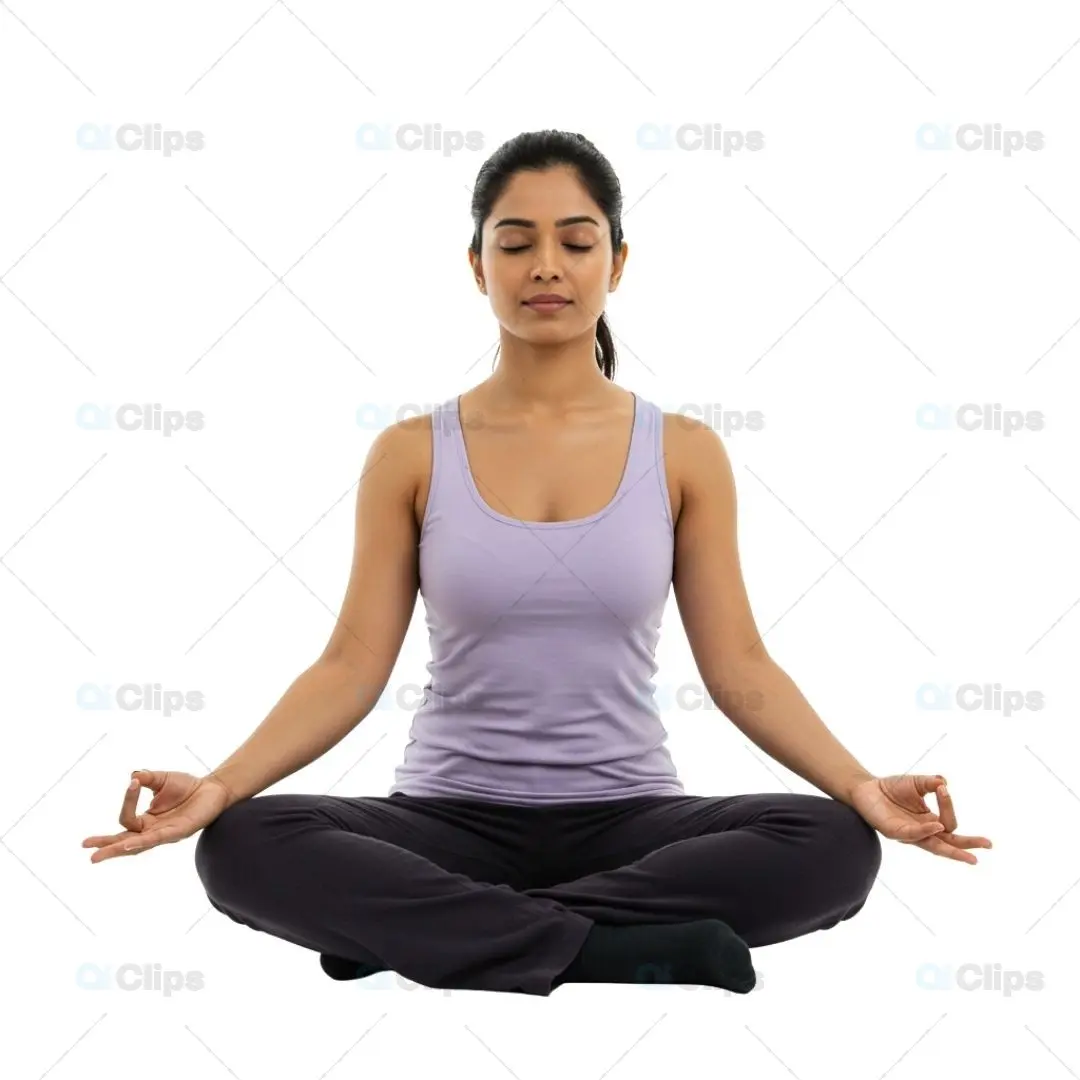 Serene Yoga Pose PNG for Wellness and Meditation