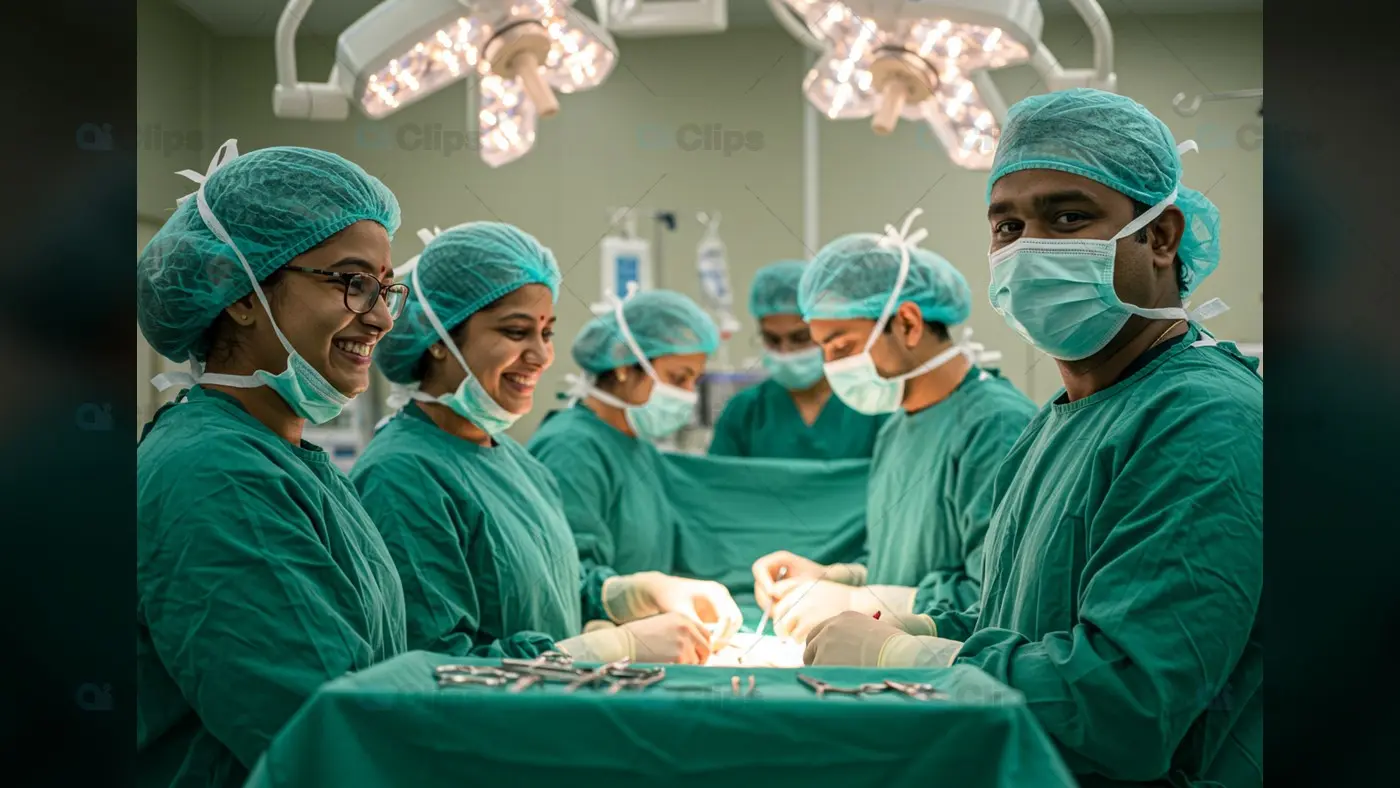 Surgical Team in Action A Professional Healthcare Collaboration