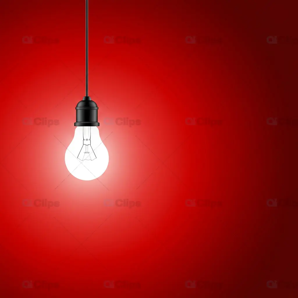 Stylish Red Background Instagram Mockup with Bulb
