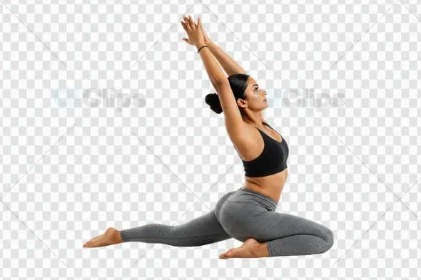 Yoga Pose PNG with Transparent Background for Creatives