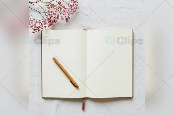 Elegant Instagram Mockup with Blank Notebook and Pen