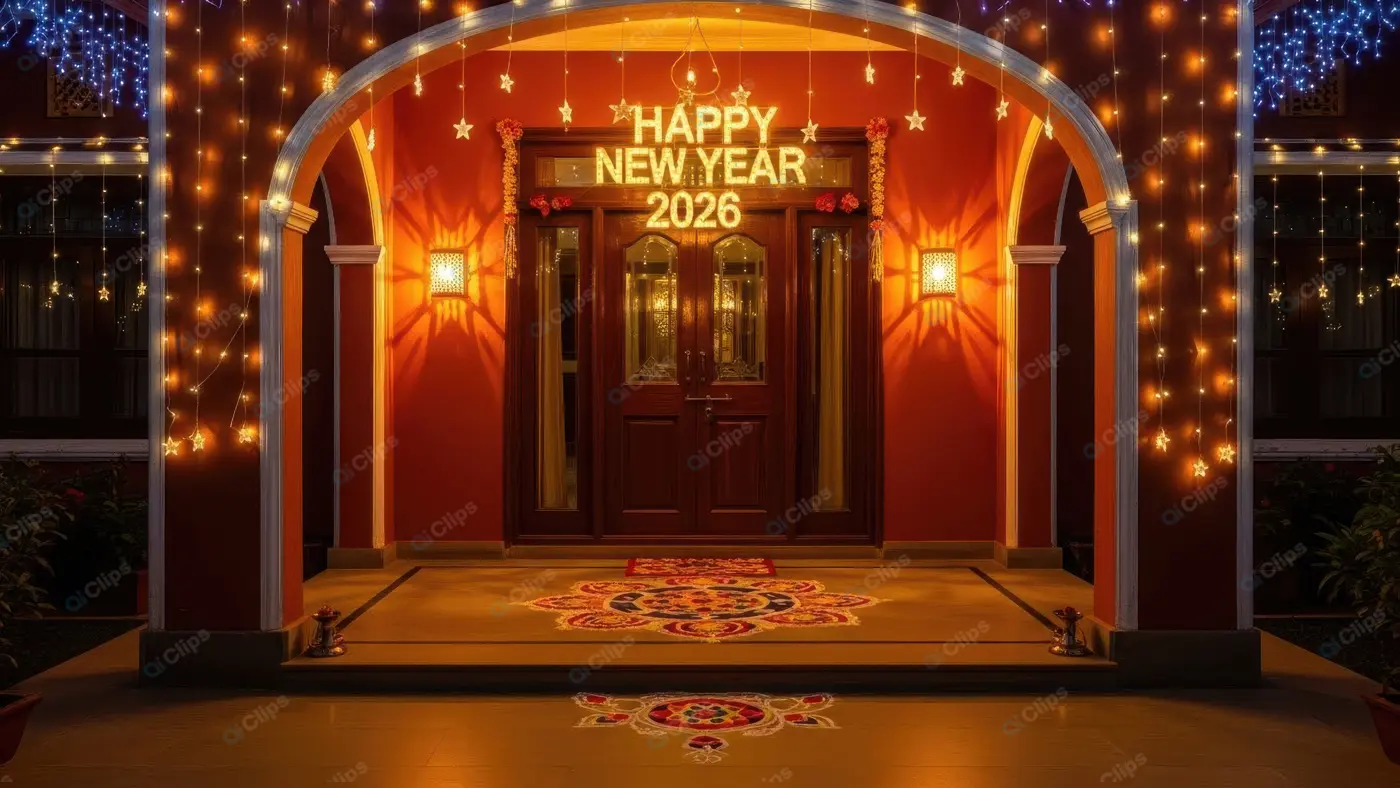 Luminous New Year Home Welcome