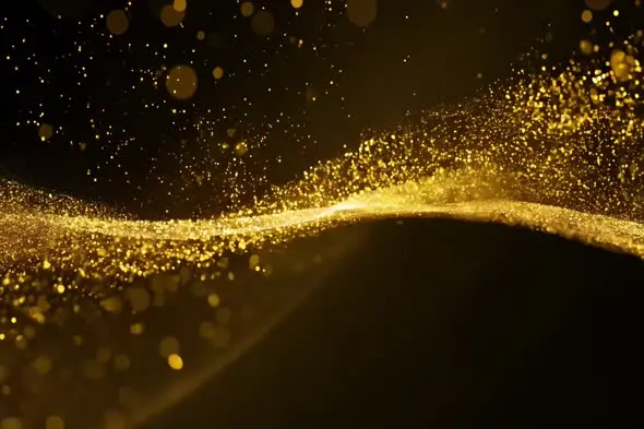 Elegant Gold Particle Wave Animation Background