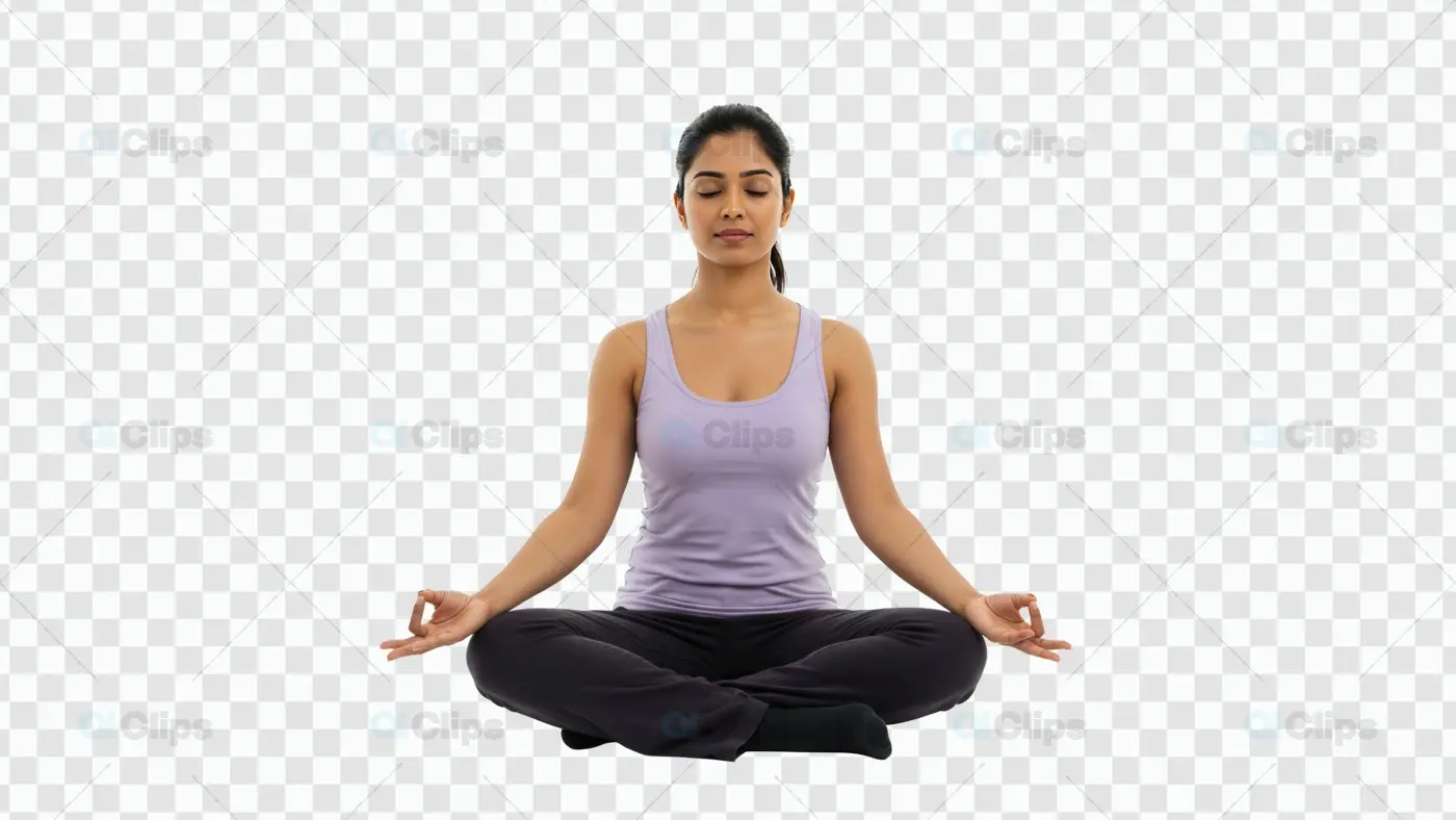 Serene Yoga Pose PNG for Wellness and Meditation