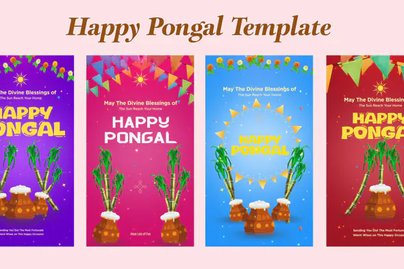 Vibrant Pongal Celebration Template