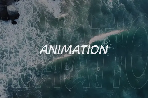 Ocean Waves Typography Animation