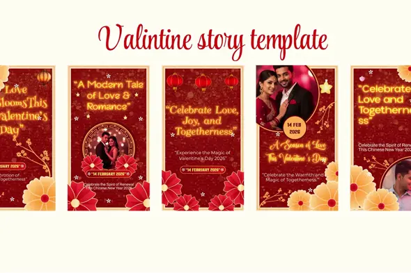 Valentine's & Chinese New Year Story Templates