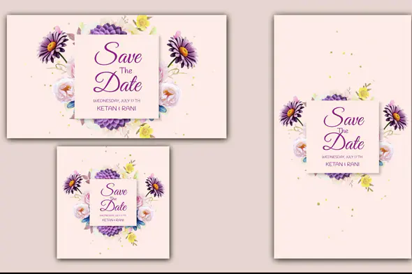 Floral Save-the-Date Video Template