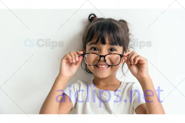 Happy Child Wearing Oversized Glasses