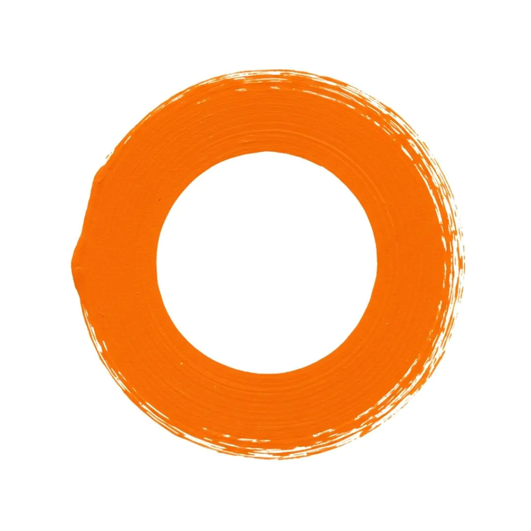 Bold Orange Circular Brushstroke Design PNG Clipart