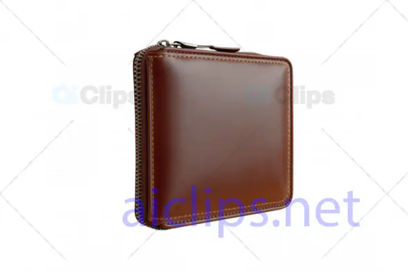 3D Leather Wallet with Zipper