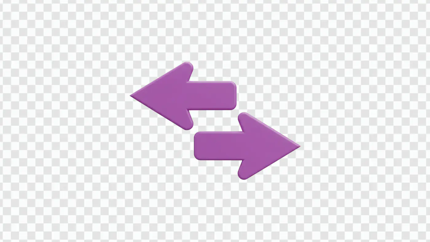 Purple Bidirectional Arrows Icon PNG Clipart