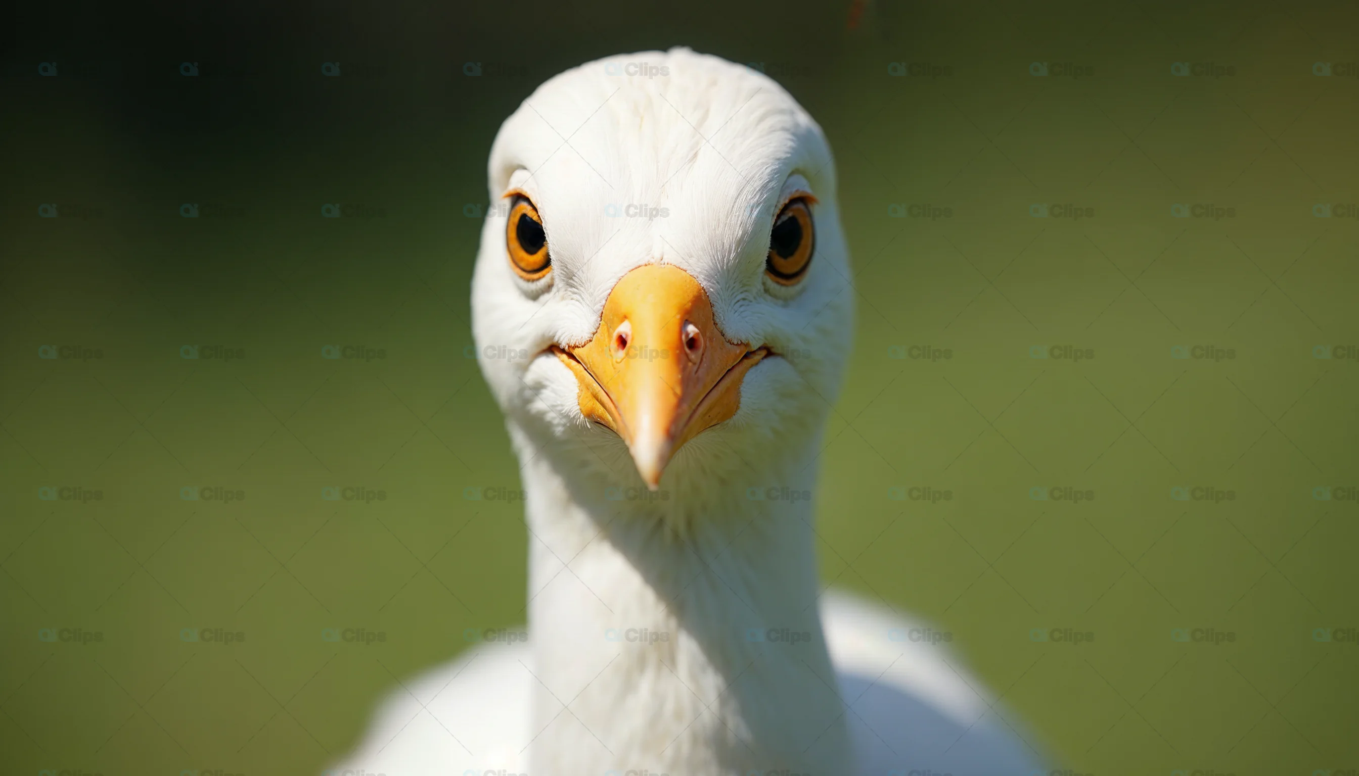 Close-Up of White Seagull Face
