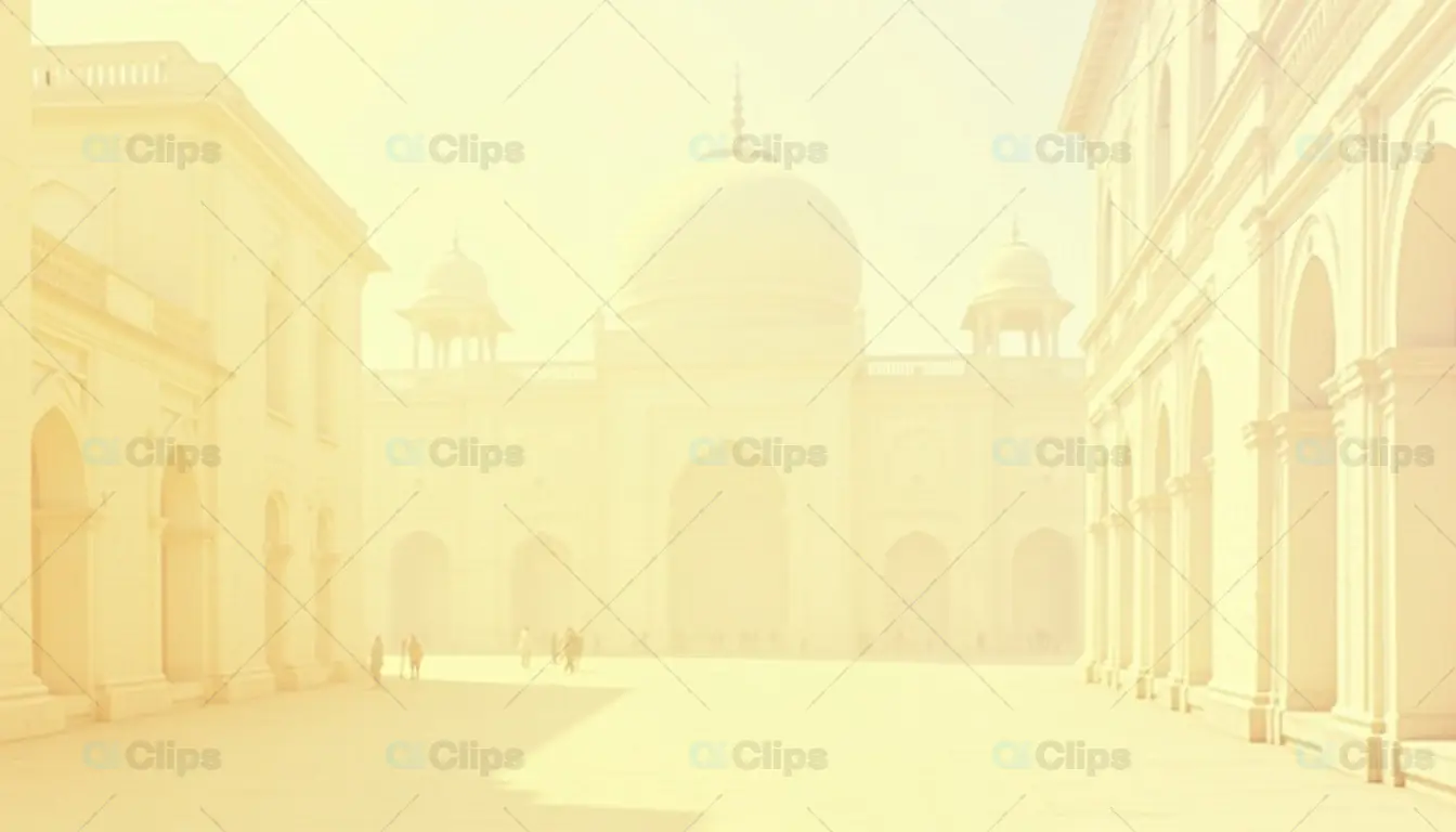 Sunlit Courtyard of an Indian Palace