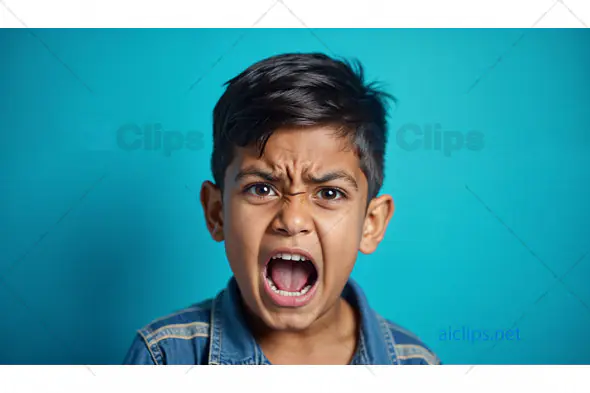 Angry Shouting Boy