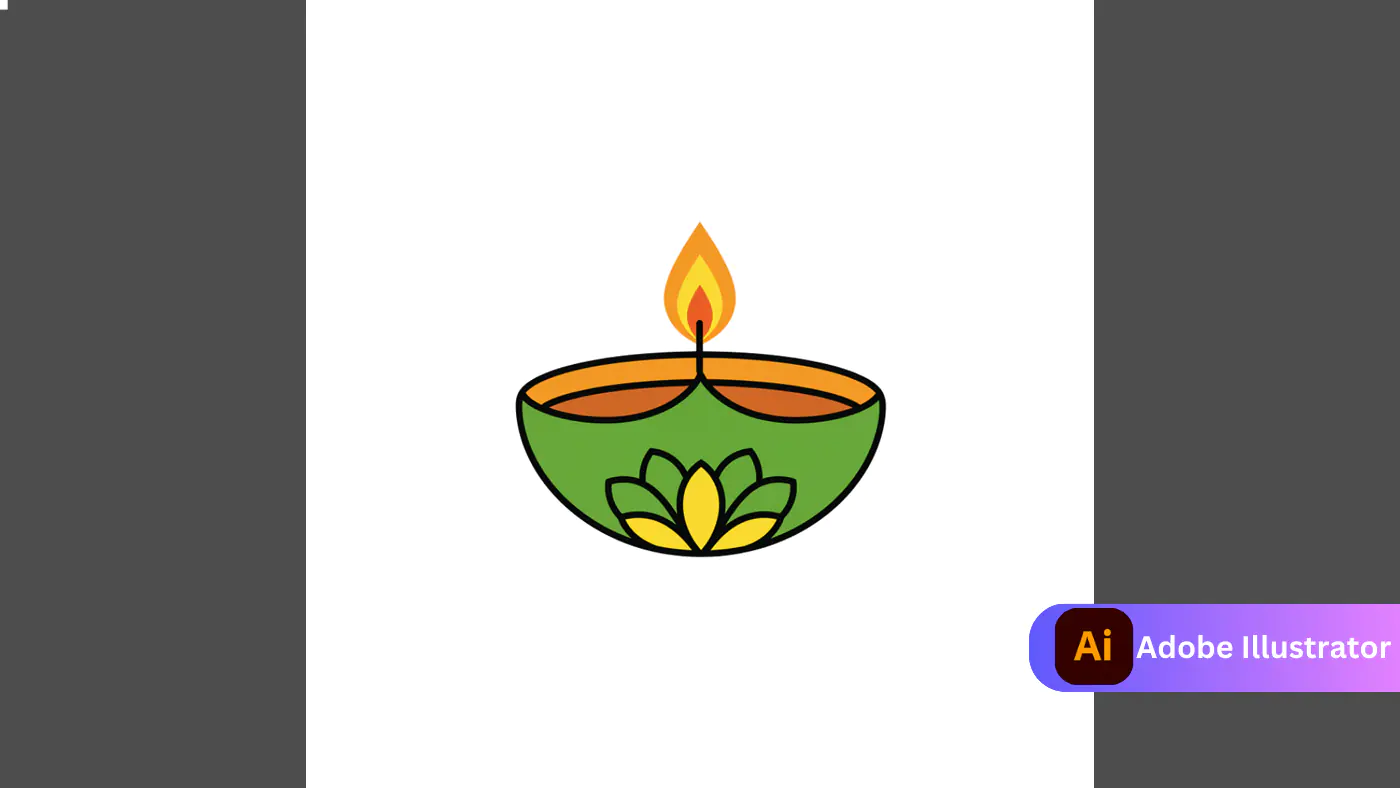 Lotus Diya Icon