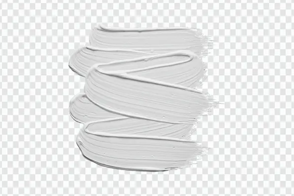 Swirling White Paint Brush Strokes PNG Clipart